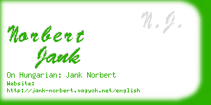 norbert jank business card